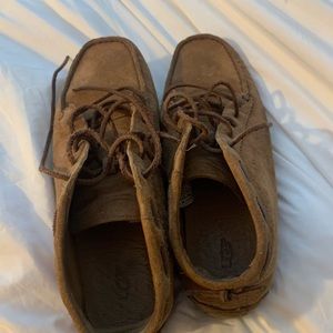 Worn once UGG high top brown suede shoes from Nordstrom size 10.